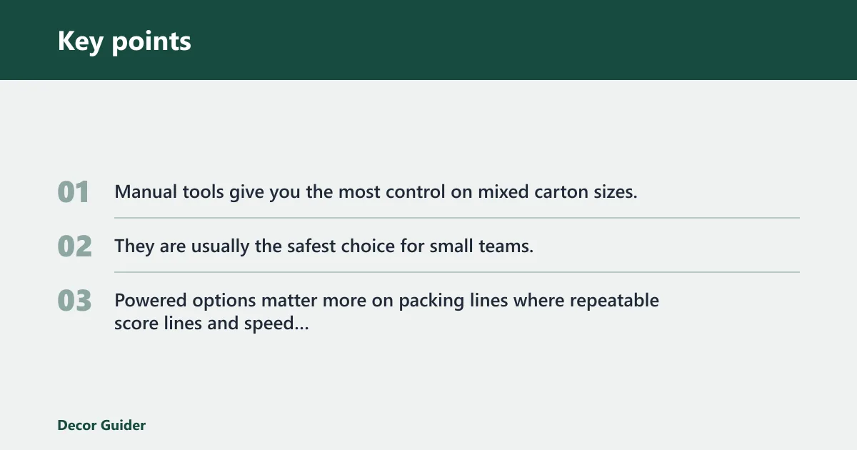 Key points: Quick comparison