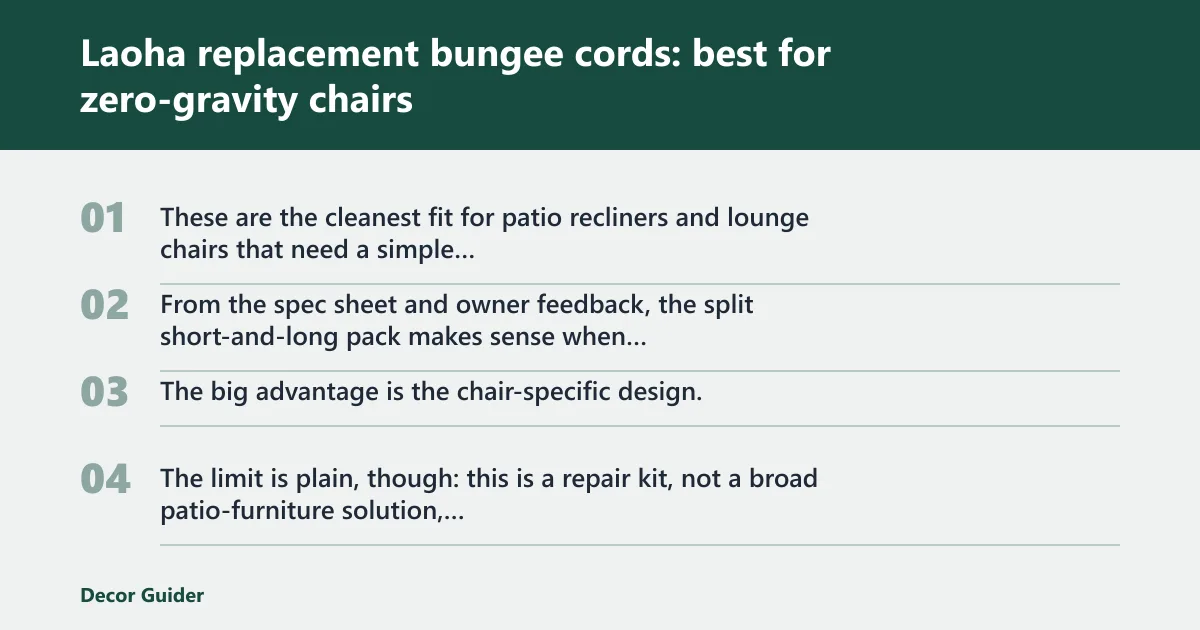 Steps: Laoha replacement bungee cords: best for zero-gravity chairs