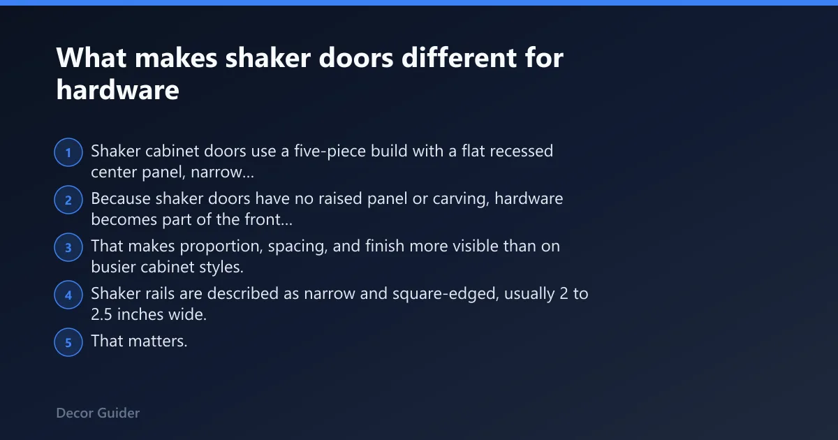 Steps: What makes shaker doors different for hardware