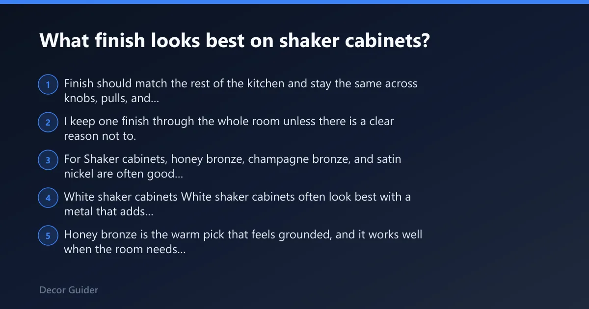 Steps: What finish looks best on shaker cabinets?