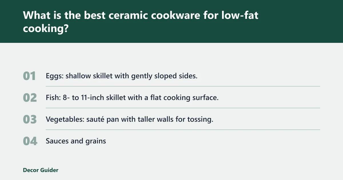 Steps: What is the best ceramic cookware for low-fat cooking?