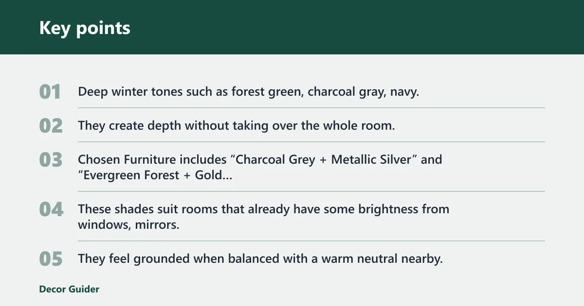 Key points: Should you choose dark or light colors?