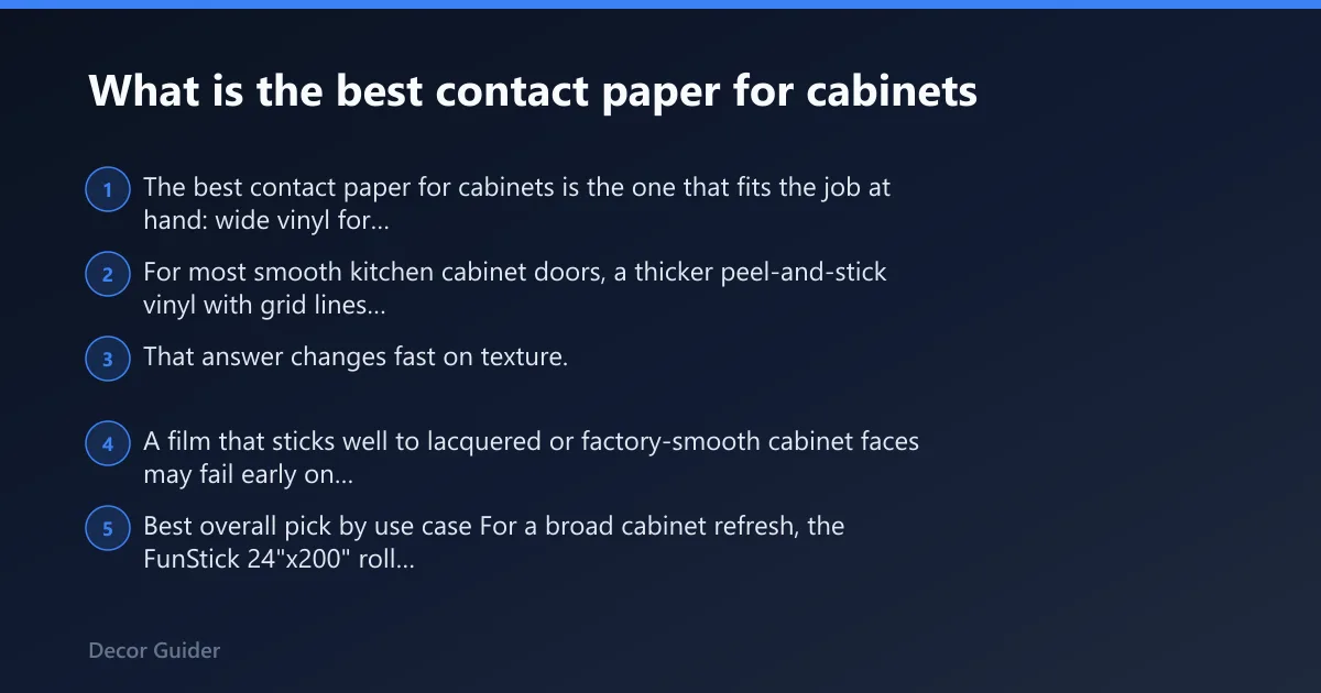 Steps: What is the best contact paper for cabinets