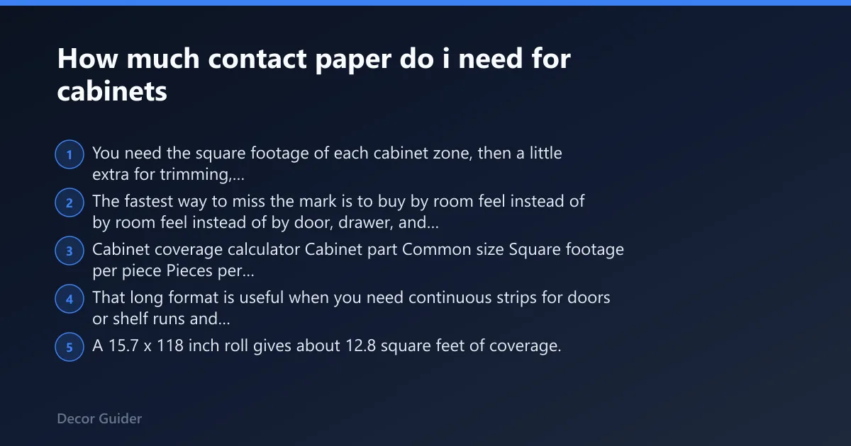 Steps: How much contact paper do i need for cabinets