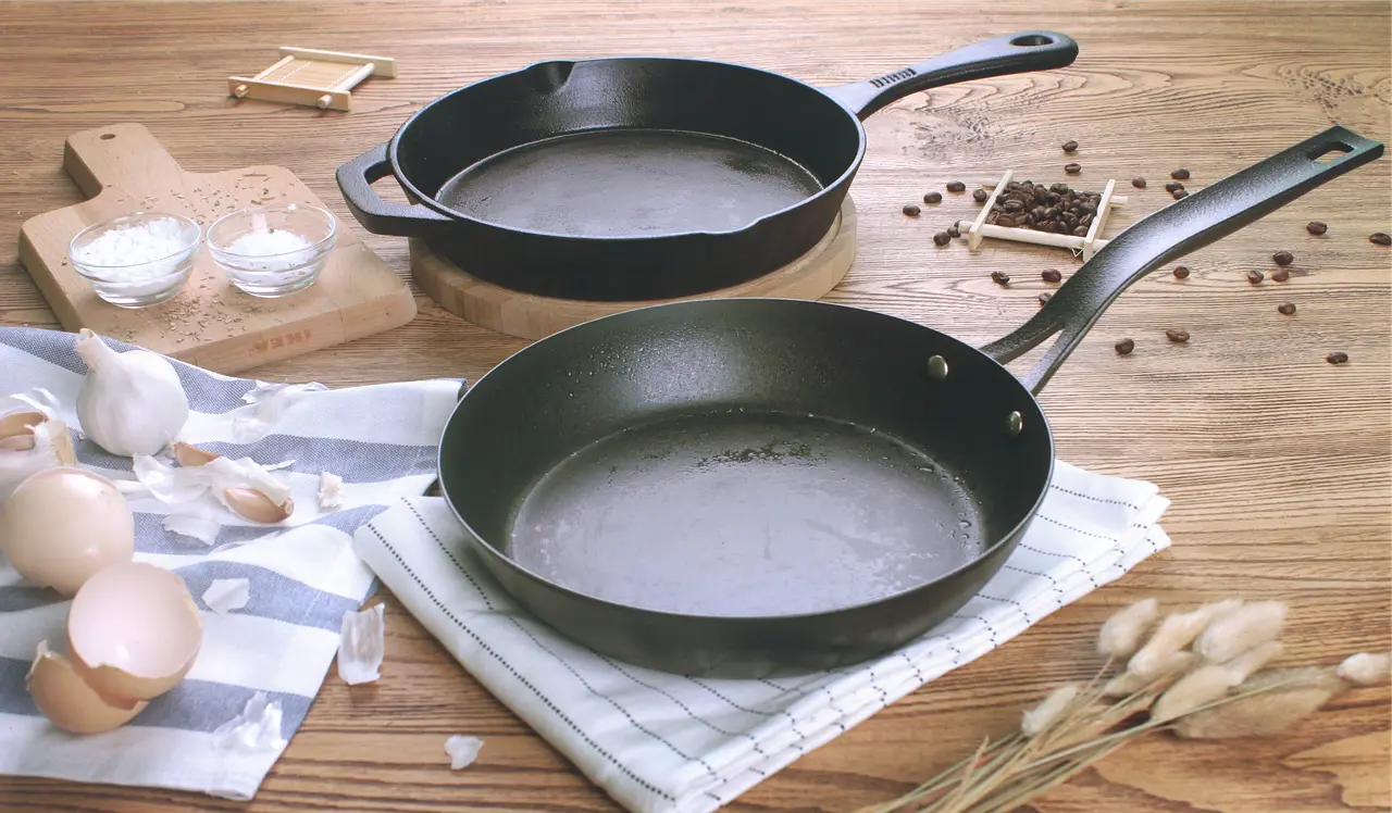 Cast iron and carbon steel: best for most old pans