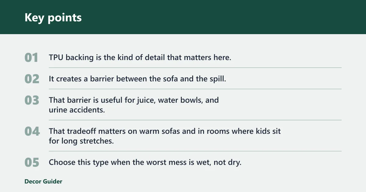 Key points: Waterproof protector: best for spills