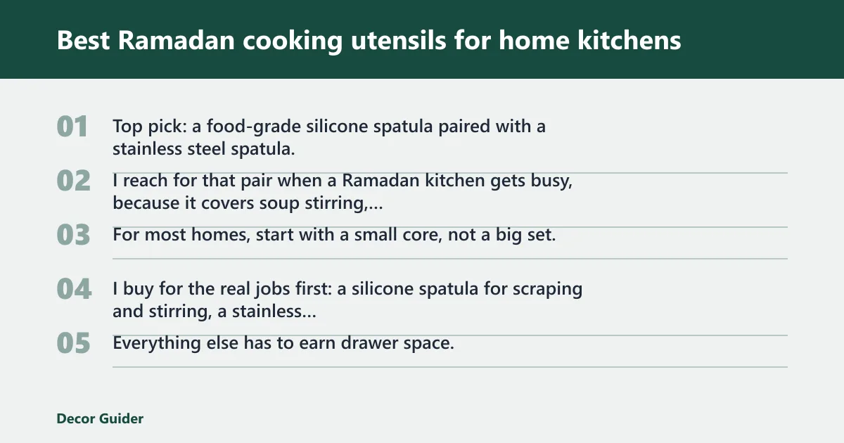 Steps: Best Ramadan cooking utensils for home kitchens