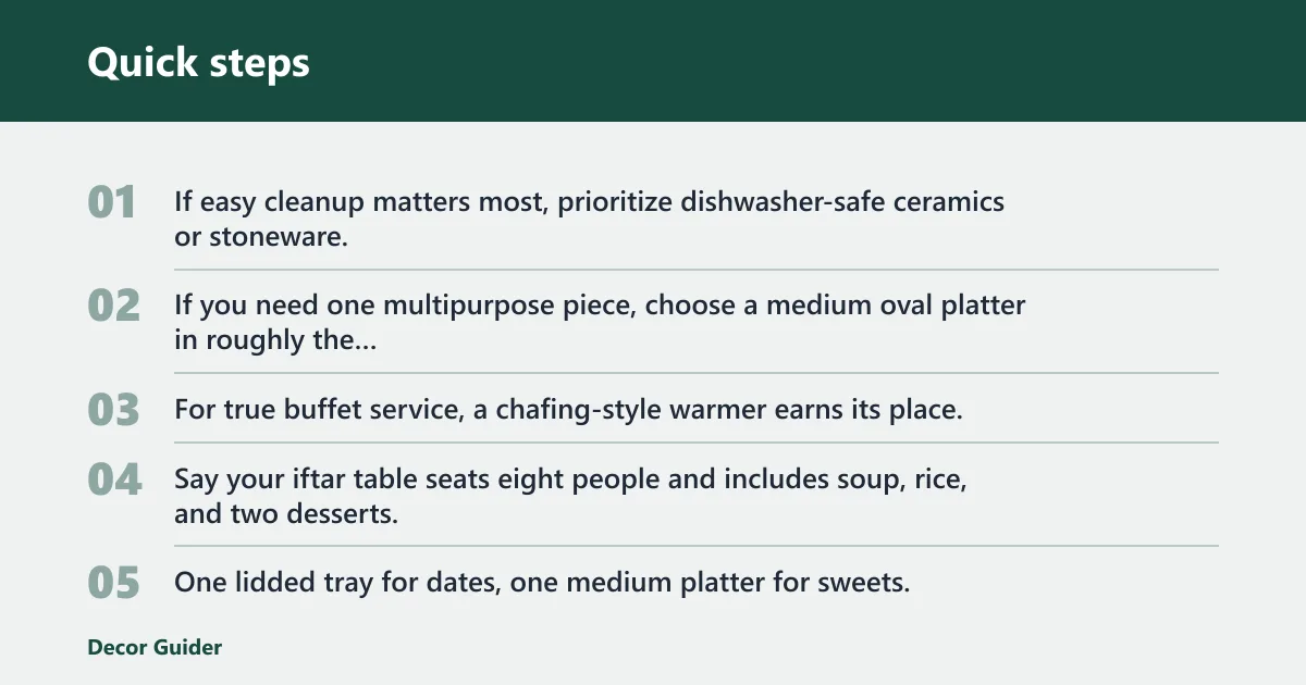 Quick steps: Which serving platter should you buy for your iftar setup?