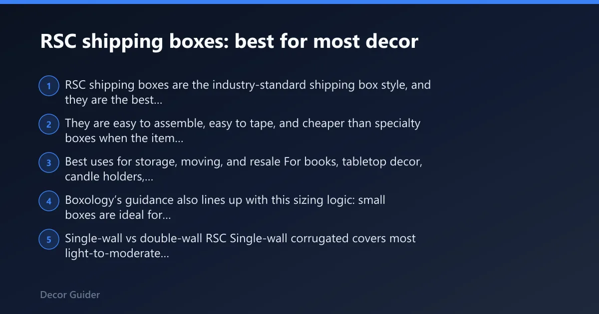 Steps: RSC shipping boxes: best for most decor