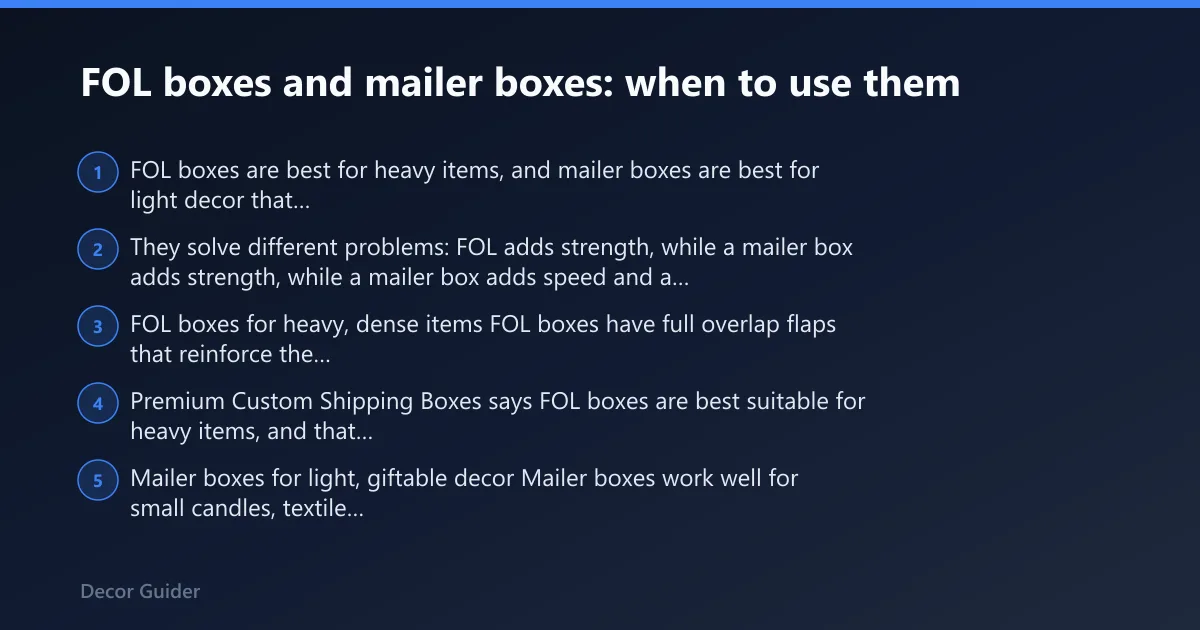 Steps: FOL boxes and mailer boxes: when to use them