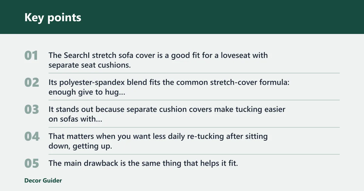 Key points: Stretch sofa slipcover: best for everyday use