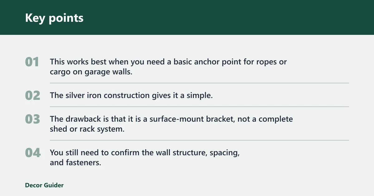 Key points: Beatifufu heavy duty D ring tie down anchors: best for wall tie points and quick retrofits