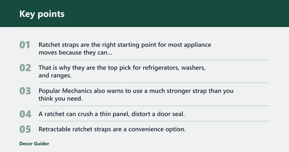 Key points: Which strap type is best for your appliance?