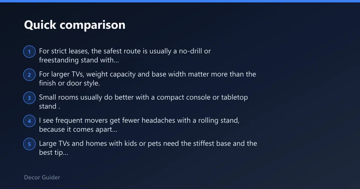 Steps: Quick comparison