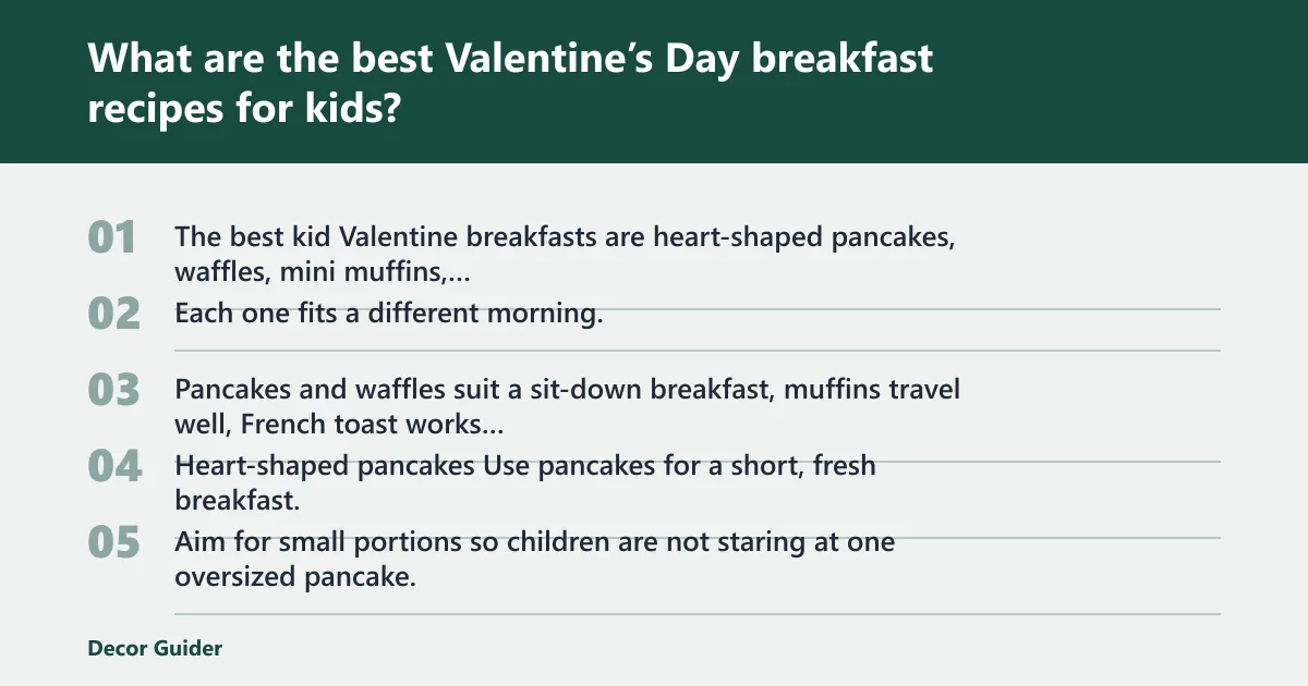 Steps: What are the best Valentine’s Day breakfast recipes for kids?