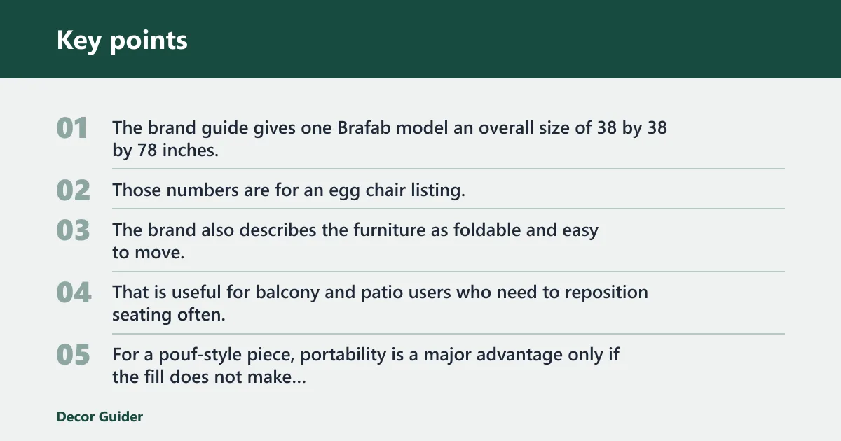 Key points: Brafab pouf decision table