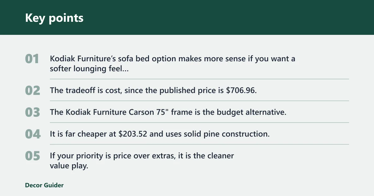 Key points: Alternatives