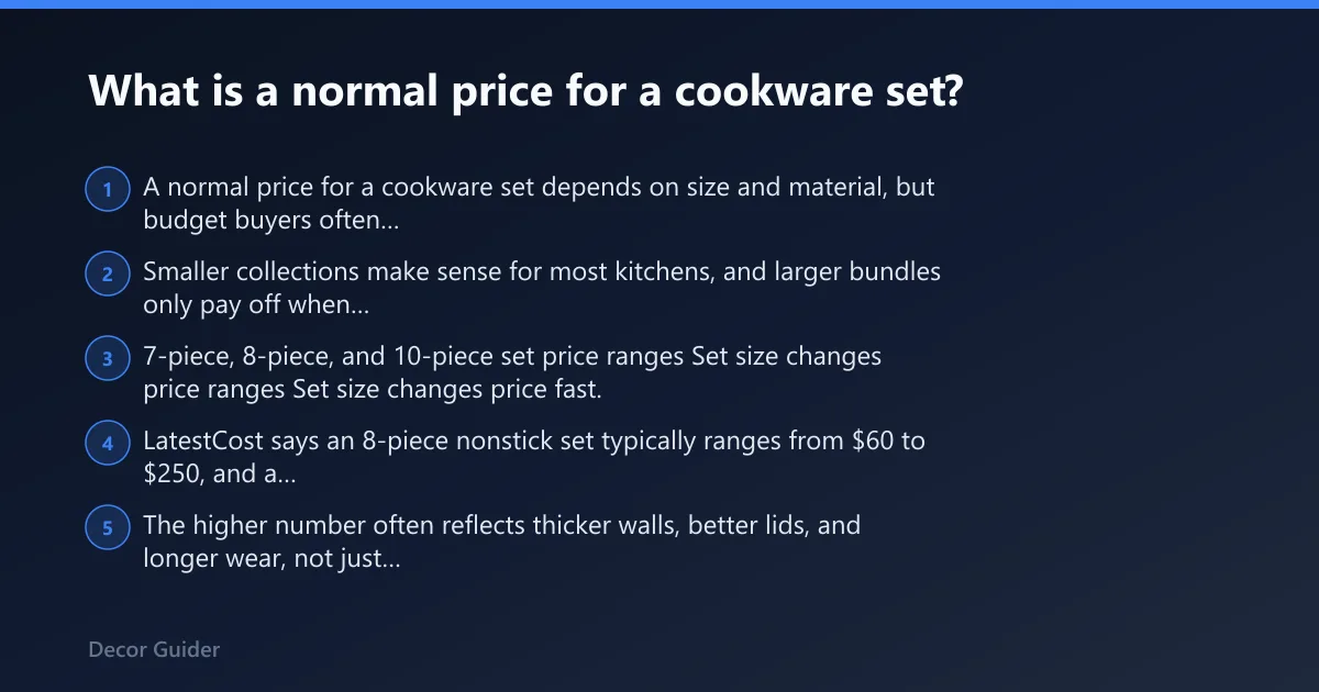 Steps: What is a normal price for a cookware set?