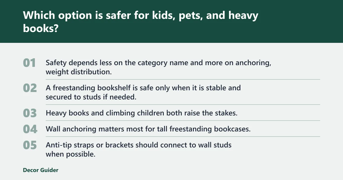 Steps: Which option is safer for kids, pets, and heavy books?