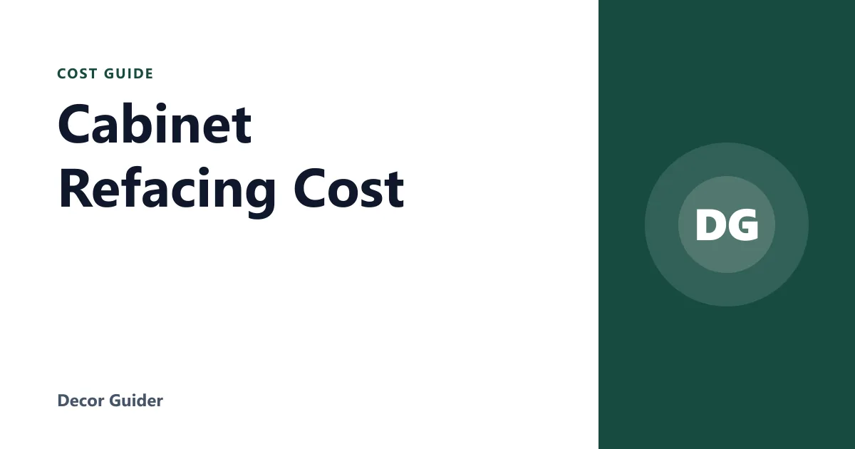 Cabinet Refacing Cost