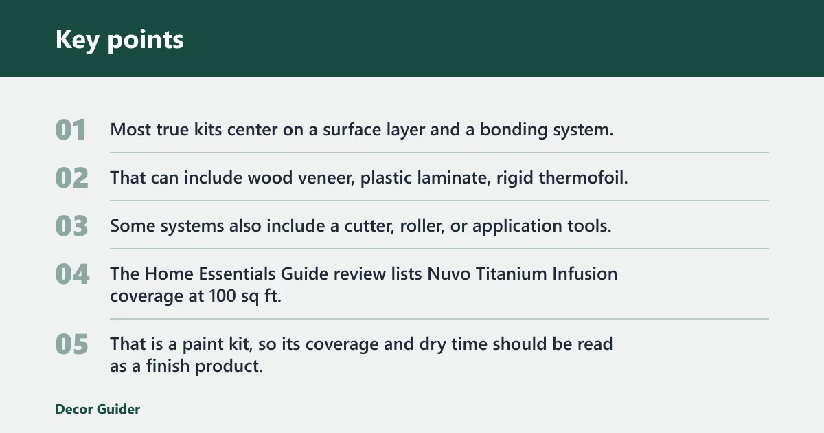 Key points: What is a true cabinet refacing kit?