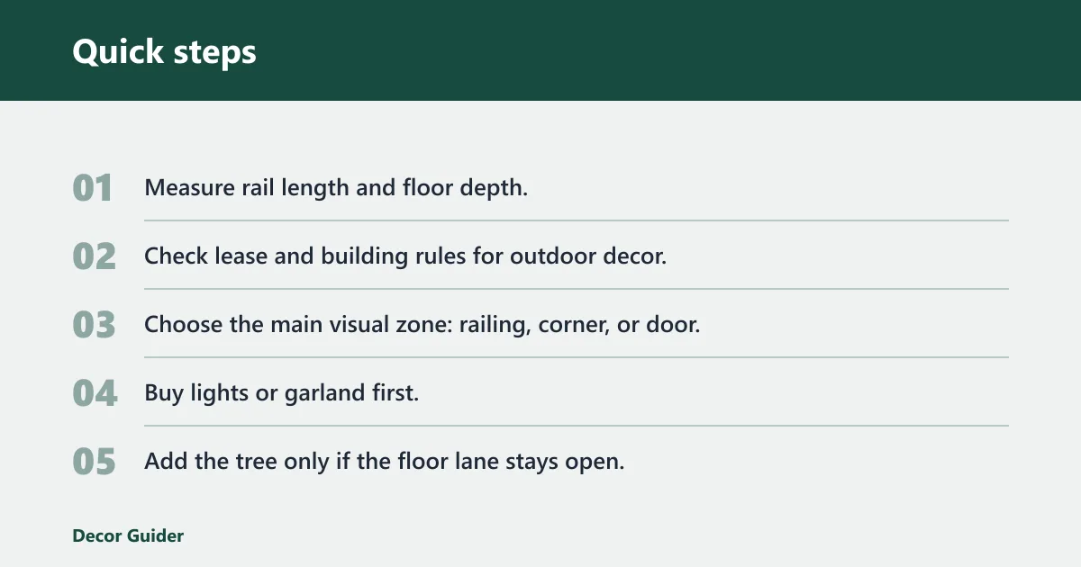 Quick steps: Christmas balcony setup planner