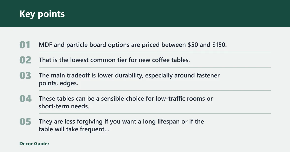 Key points: Material-by-material price guide