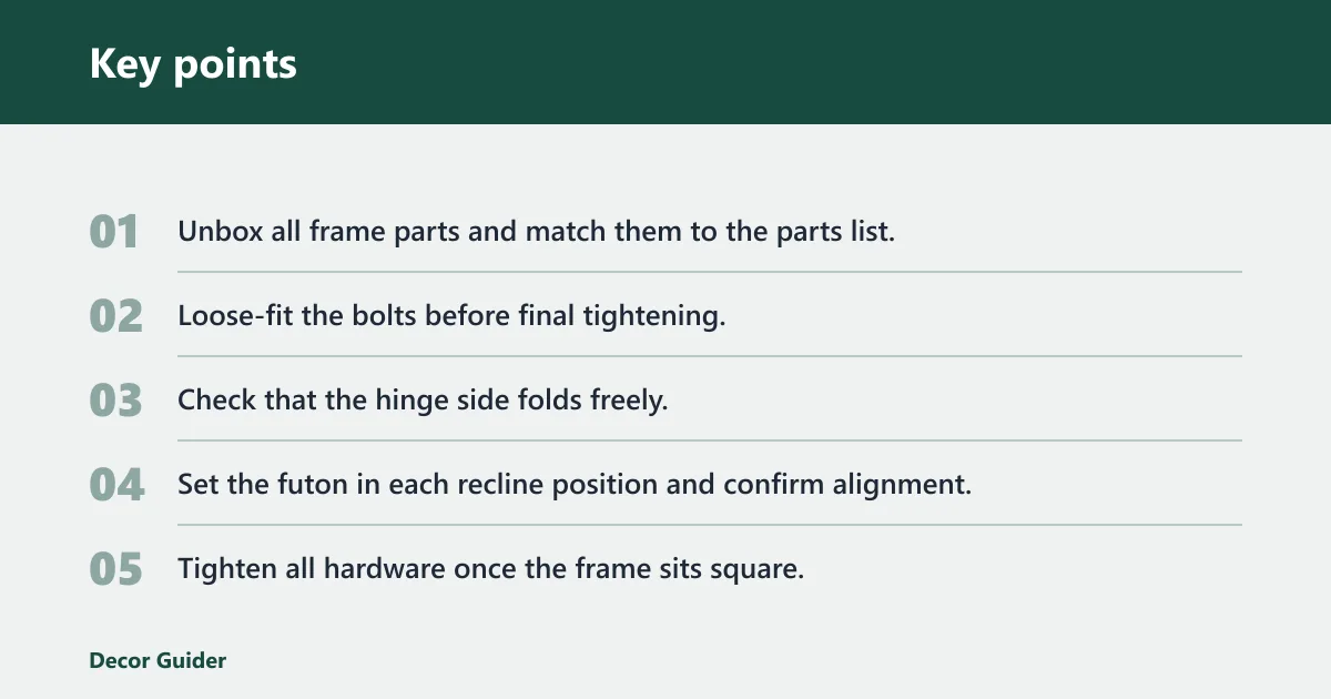 Key points: Build quality and assembly