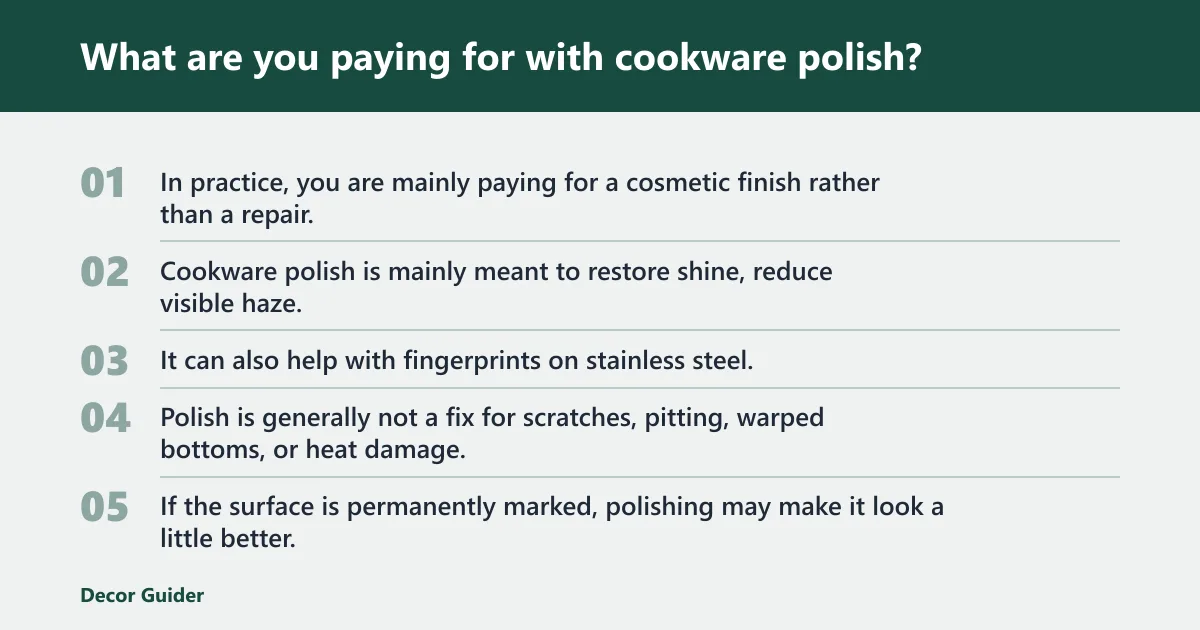 Steps: What are you paying for with cookware polish?