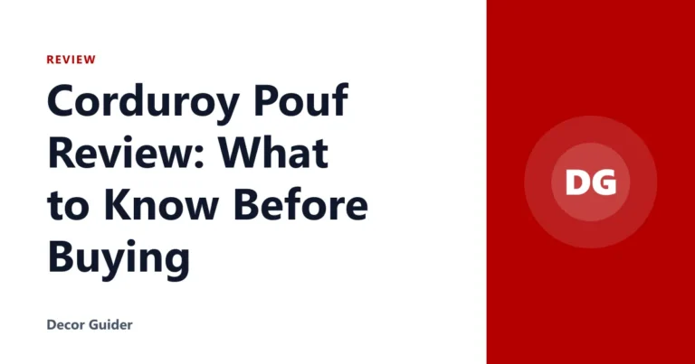 Corduroy Pouf Review: What to Know Before Buying