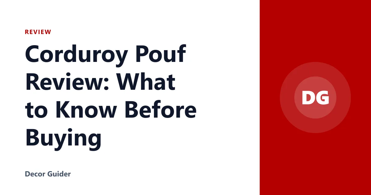 Corduroy Pouf Review: What to Know Before Buying