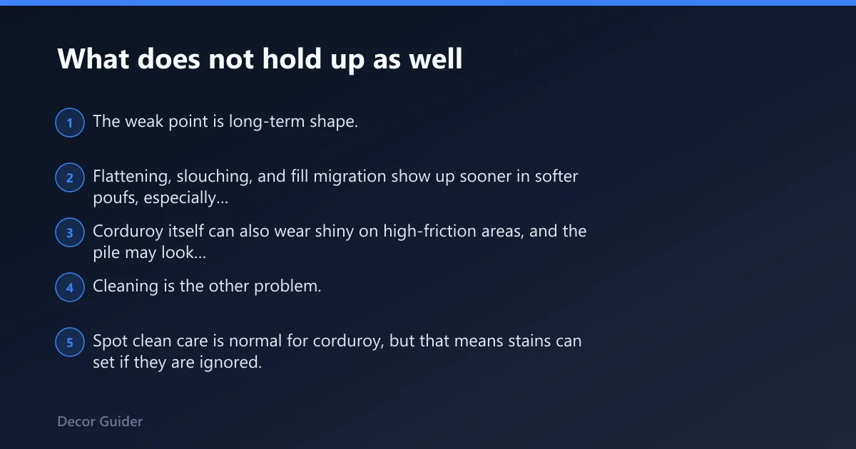 Steps: What does not hold up as well