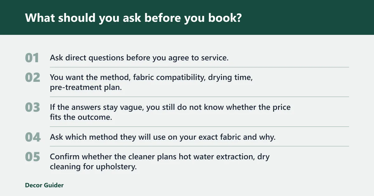 Steps: What should you ask before you book?