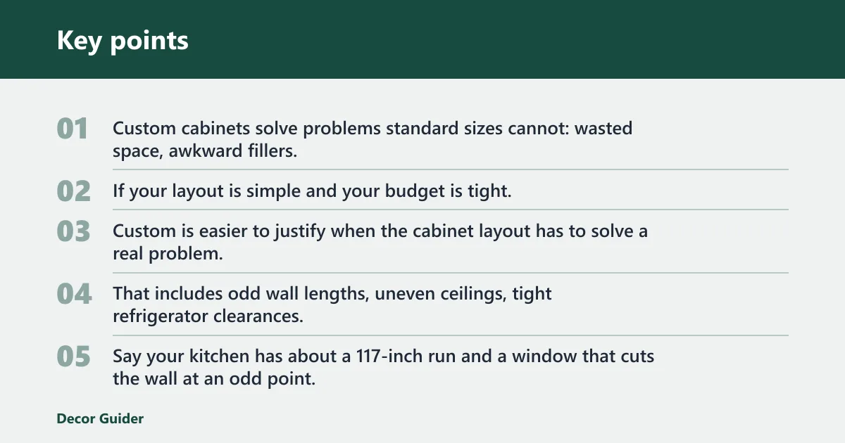 Key points: Are custom cabinets worth it?