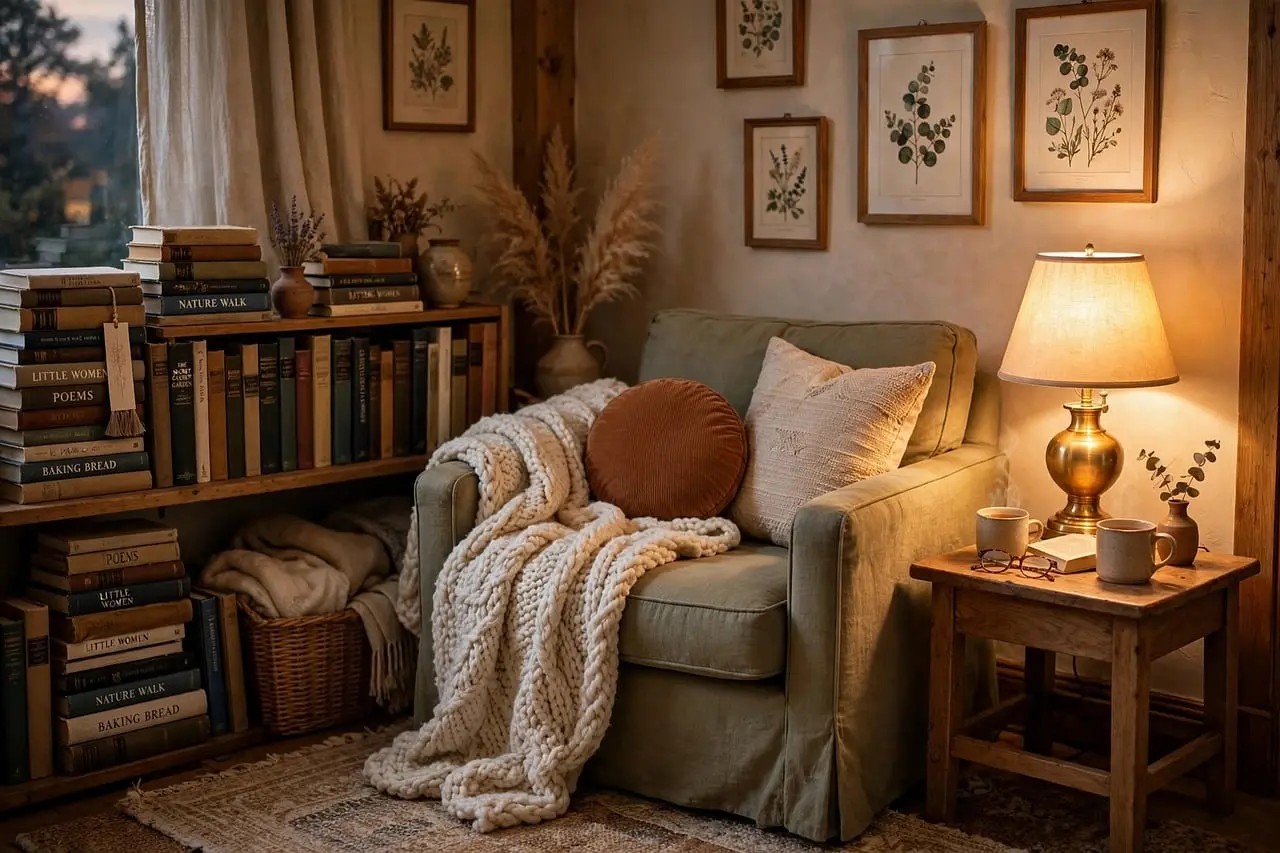 Two bookshelves in a home office, one deep and one shallow, styled with books and decor.