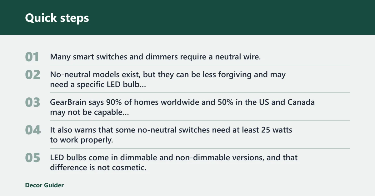Quick steps: How do wiring and load limits change the choice?