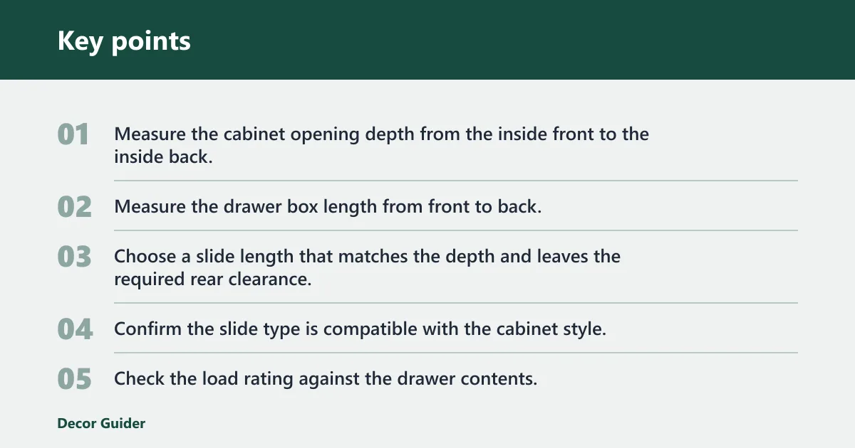 Key points: How do you size drawer slides?