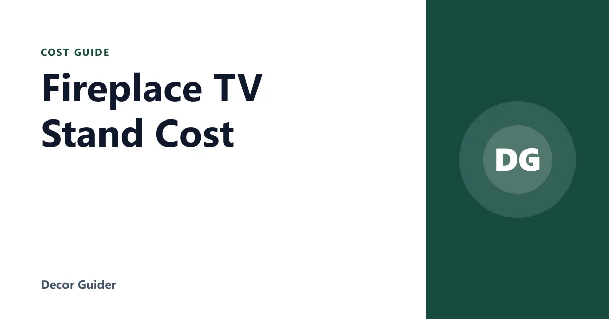 Fireplace TV Stand Cost