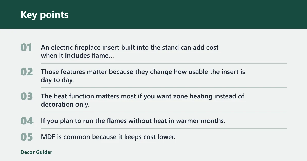 Key points: What features raise the price?