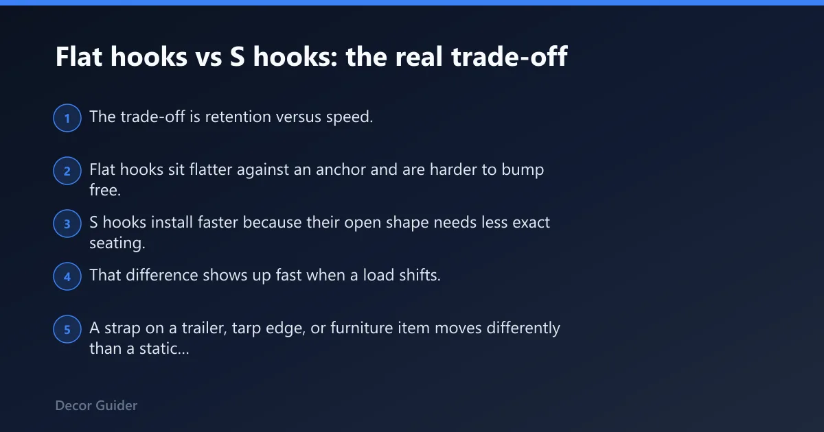 Steps: Flat hooks vs S hooks: the real trade-off
