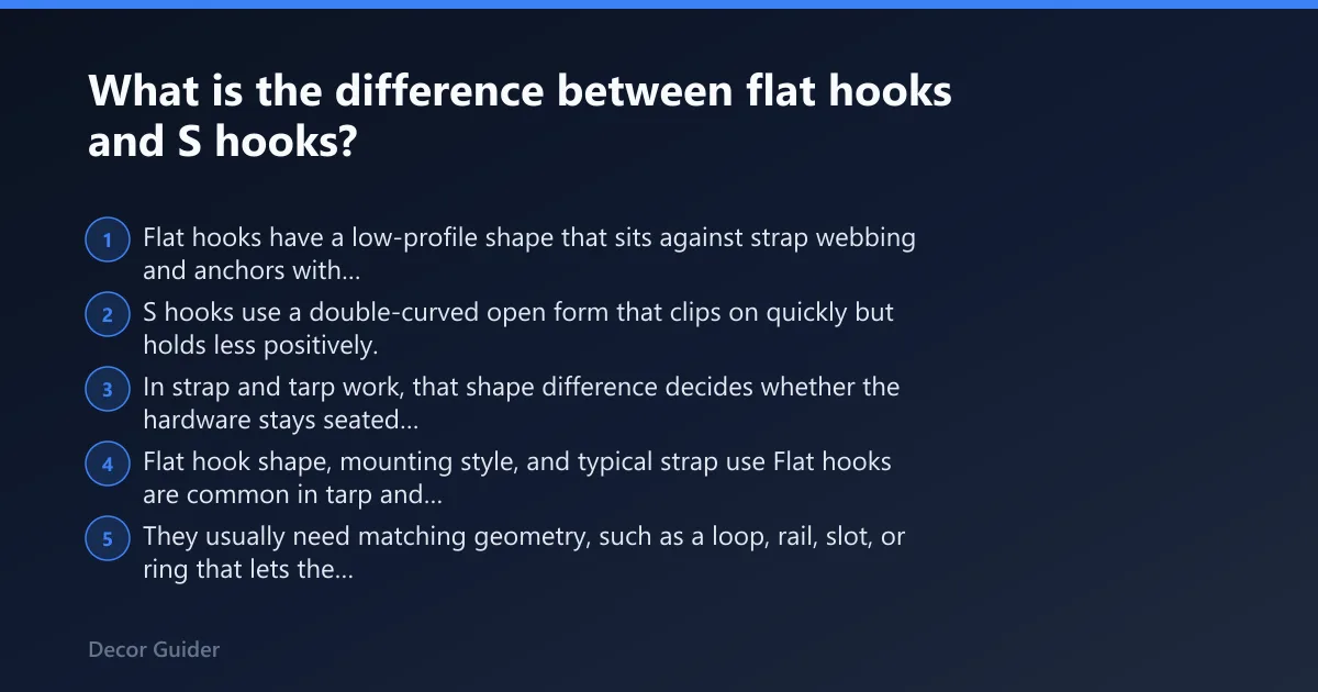 Steps: What is the difference between flat hooks and S hooks?