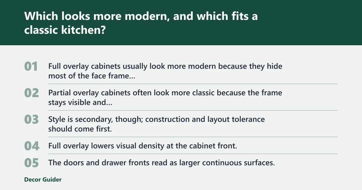 Steps: Which looks more modern, and which fits a classic kitchen?