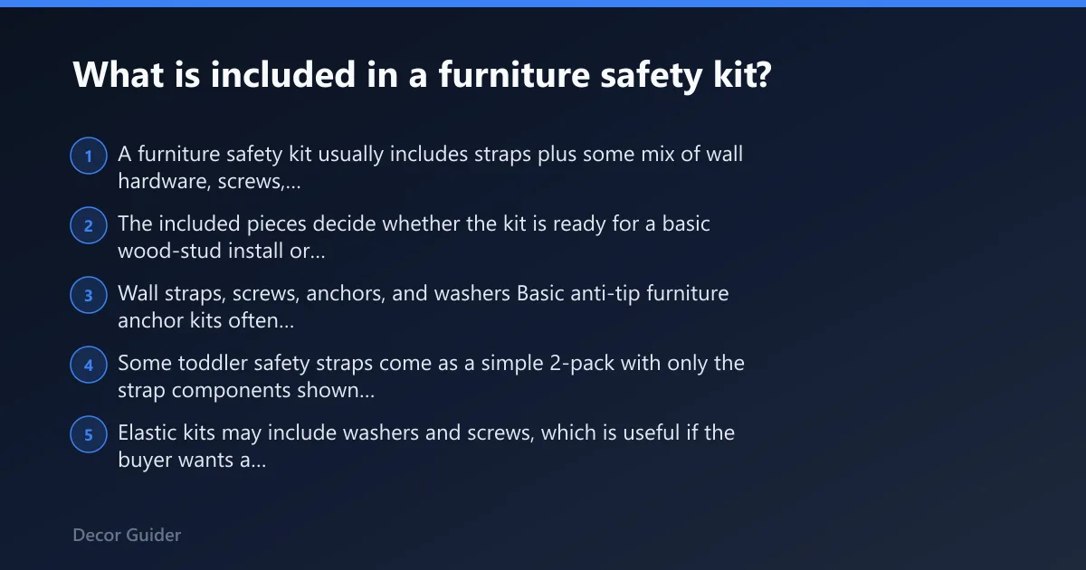 Steps: What is included in a furniture safety kit?