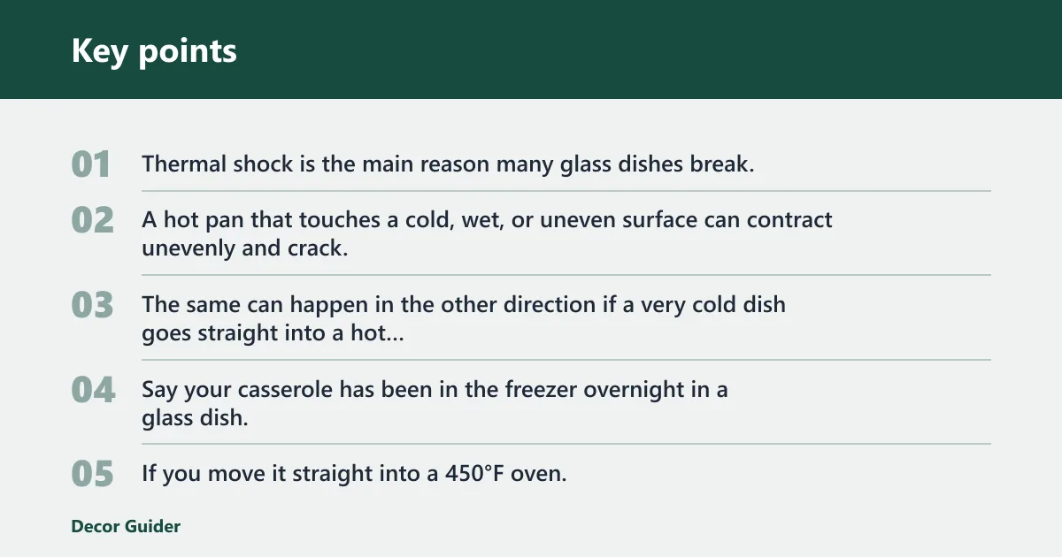 Key points: Why glass breaks in the oven