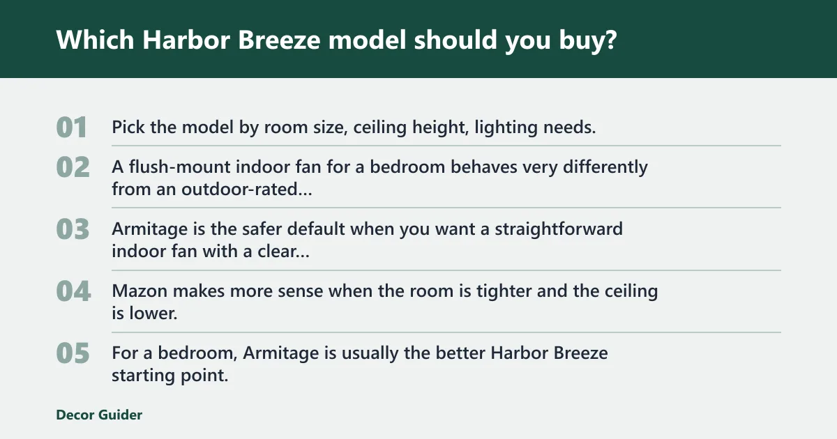 Steps: Which Harbor Breeze model should you buy?
