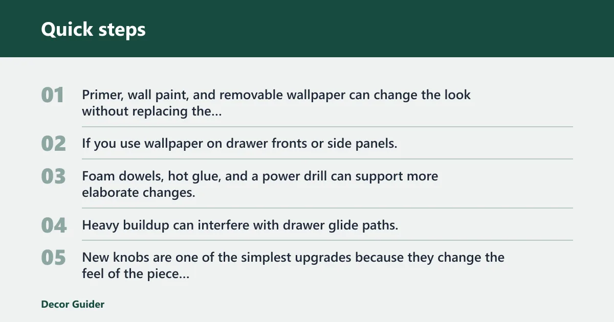Quick steps: What can you change or hack?