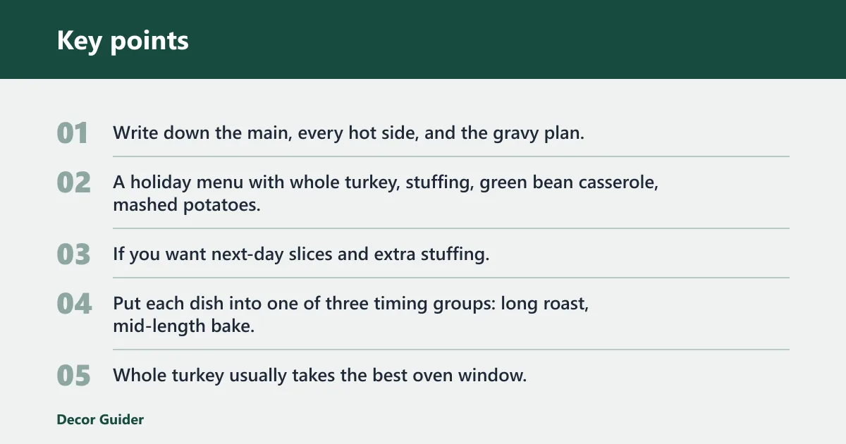 Key points: Start with the menu, not the pan