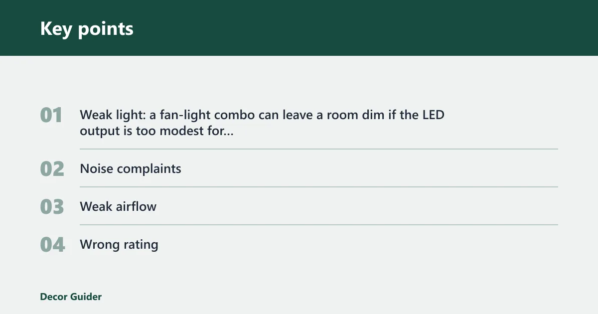 Key points: What does not work as well