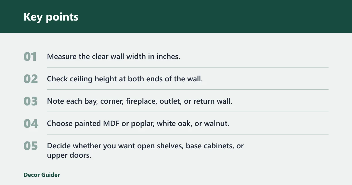 Key points: Bookcase cost estimator
