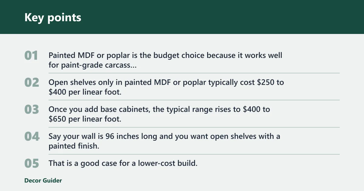 Key points: How much does a built-in bookcase cost?